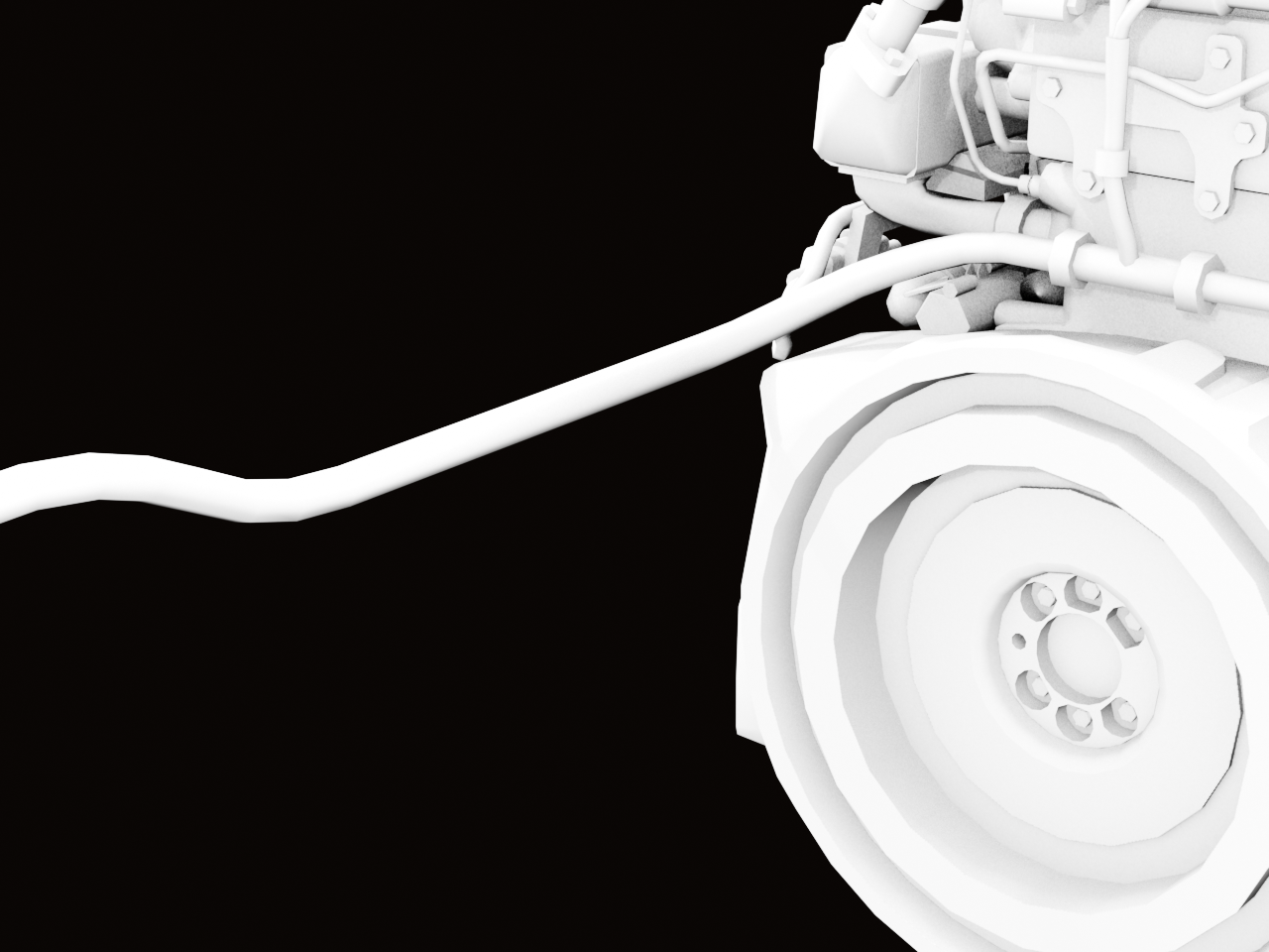 Close-up AO render of filter cluster