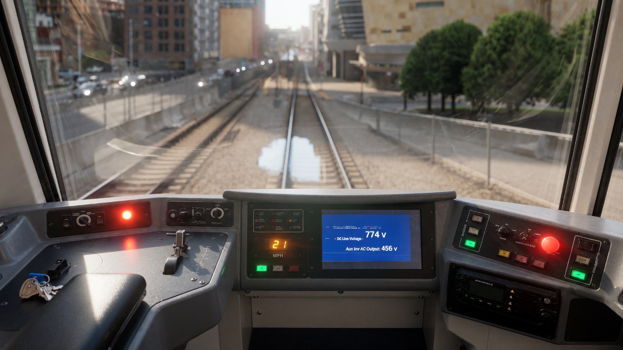 High-fidelity representative light rail simulator view